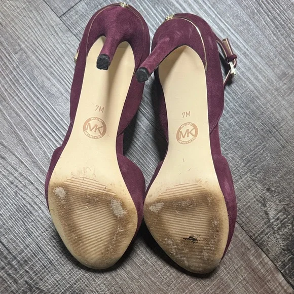 Michael Kors Burgundy Ankle Strap Heels - Picture 12 of 13